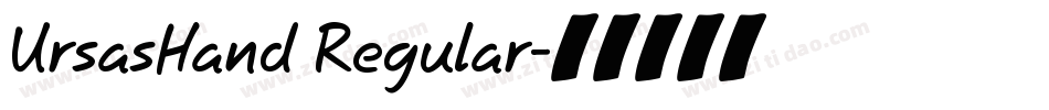 UrsasHand Regular字体转换